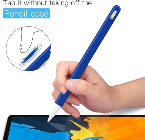 MoKo Pencil Case for Apple Pencil 2nd Generation, [2 Pieces] Protective Silicone Apple Pencil 2nd Generation Pencil Holder Sleeve and Protective Nib Cover for Apple Pencil 2, Soft Pink in Saudi Arabia