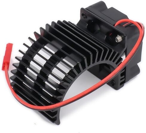 540/545/550 محرك كهربائي بالوعة حرارة المحرك الكهربائي مع مروحة تبريد 30 مم 5-6 فولت لـ 1/10 RC هواية سيارة شاحنة عربات التي تجرها الدواب روك الزاحف (أسود) in Kuwait