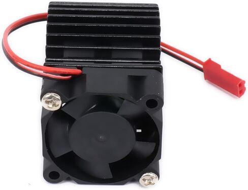 540/545/550 محرك كهربائي بالوعة حرارة المحرك الكهربائي مع مروحة تبريد 30 مم 5-6 فولت لـ 1/10 RC هواية سيارة شاحنة عربات التي تجرها الدواب روك الزاحف (أسود) in Kuwait