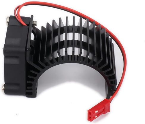 540/545/550 محرك كهربائي بالوعة حرارة المحرك الكهربائي مع مروحة تبريد 30 مم 5-6 فولت لـ 1/10 RC هواية سيارة شاحنة عربات التي تجرها الدواب روك الزاحف (أسود) in Kuwait