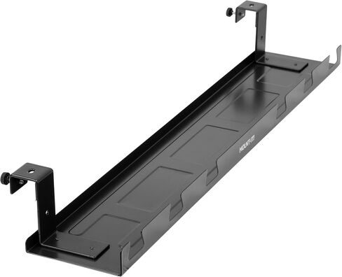 MOUNT-IT! Under Desk Cable Tray [23" Length] Wire Management Basket for Desktop Computers, Laptops, Sit Stand Desks and Workstations (Black) in Saudi Arabia