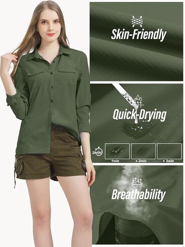 mosingle Women's UPF 50 UV Long Sleeve Sun Protection Shirts Quick Dry for Hiking Camping Fishing Travel Shirt in Saudi Arabia