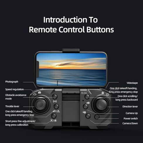 وضع التدفق البصري للطائرة بدون طيار HOTOSYY، تعديل كهربائي، تجنب عوائق الكاميرا الثلاثة، محرك بدون فرش، طائرة بدون طيار للكاميرا الرمادية، مناسبة للمبتدئين والكبار (ثلاث بطاريات) in Kuwait