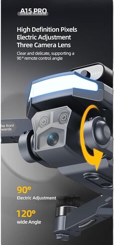 وضع التدفق البصري للطائرة بدون طيار HOTOSYY، تعديل كهربائي، تجنب عوائق الكاميرا الثلاثة، محرك بدون فرش، طائرة بدون طيار للكاميرا الرمادية، مناسبة للمبتدئين والكبار (ثلاث بطاريات) in Kuwait