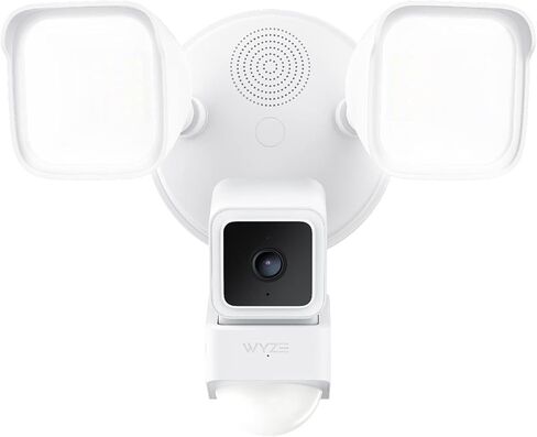 Wyze Cam Floodlight مع 2600 Lumen LEDs، وكاميرا أمان ذكية خارجية سلكية 1080p HD IP65، رؤية ليلية ملونة، كشف حركة قابل للتخصيص 270 درجة، صفارة إنذار 105 ديسيبل، وصوت ثنائي الاتجاه (متجدد) in Saudi Arabia