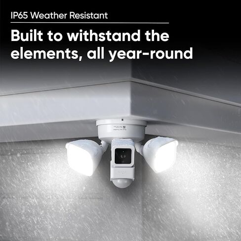 Wyze Cam Floodlight مع 2600 Lumen LEDs، وكاميرا أمان ذكية خارجية سلكية 1080p HD IP65، رؤية ليلية ملونة، كشف حركة قابل للتخصيص 270 درجة، صفارة إنذار 105 ديسيبل، وصوت ثنائي الاتجاه (متجدد) in Saudi Arabia