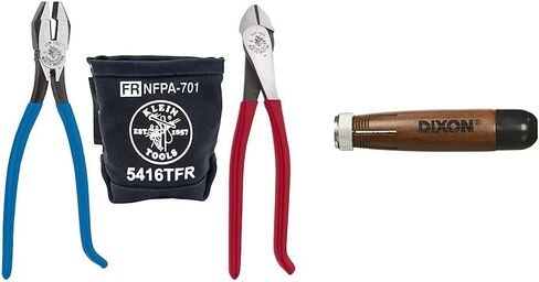 Klein Tools 80081 Pliers Kit, Ironworker's Diagonal Cutting Pliers, Heavy Duty Side Cutters and Flame Resistant Canvas Tool Bag, 3-Piece in Saudi Arabia