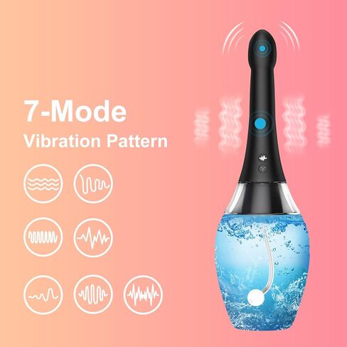 Enema Portable Bidet Anal Douche for Men Women Douche Anti Back 5 Water outlets Skin-Friendly Silicone Material 16 Fl Oz in Kuwait