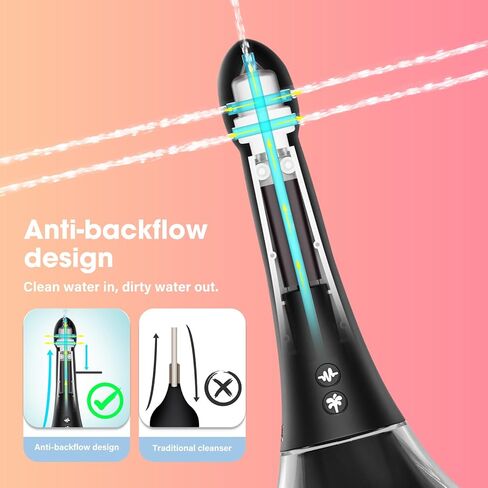 Enema Portable Bidet Anal Douche for Men Women Douche Anti Back 5 Water outlets Skin-Friendly Silicone Material 16 Fl Oz in Kuwait