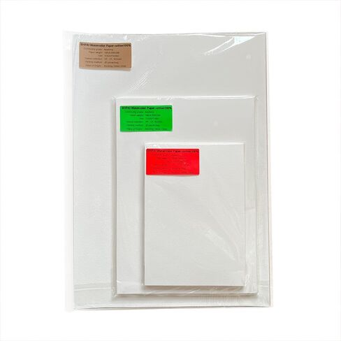 Generic BHPAI Academy Watercolor Paper 100% Cotton 140lb 300 GSM Watercolor Gouache Ink Acrylic and More (Academy CP, (19cm*27cm)7.4in*10.6in) in Saudi Arabia