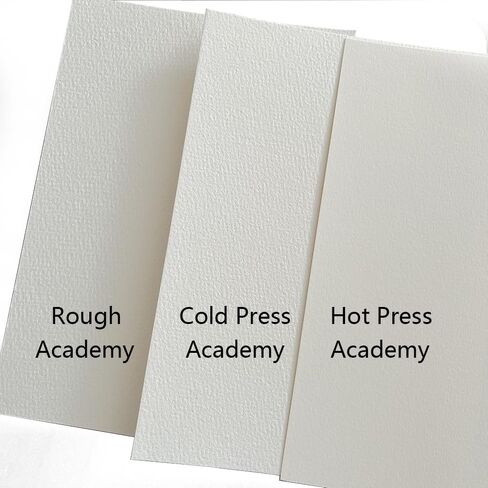 Generic BHPAI Academy Watercolor Paper 100% Cotton 140lb 300 GSM Watercolor Gouache Ink Acrylic and More (Academy CP, (19cm*27cm)7.4in*10.6in) in Saudi Arabia