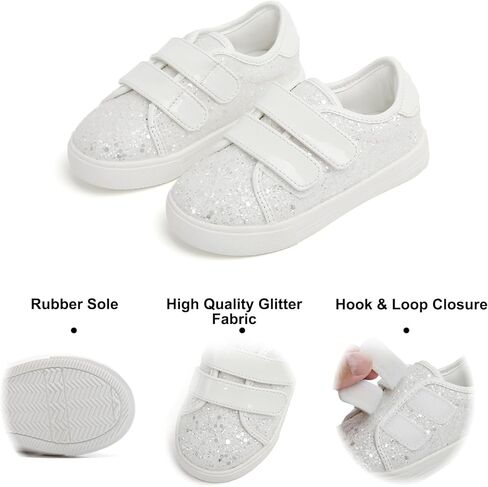 Felix & Flora Toddler/Little Kid Girls Running Shoes Sports Sneakers Princess Casual Glitter Shoes. in Saudi Arabia