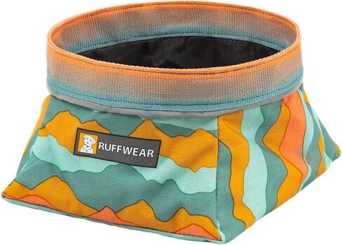 Ruffwear، وعاء Quencher للكلاب، قابل للطي، وعاء محمول للطعام والماء، من الطوب الناري، متوسط in Kuwait