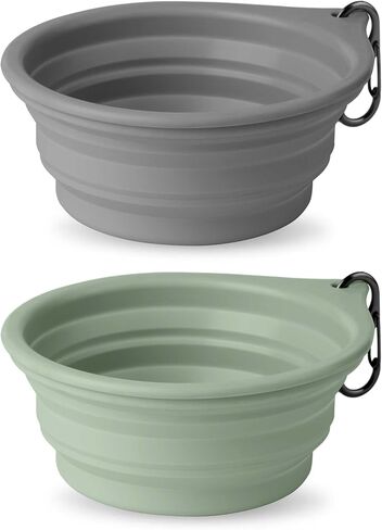 Collapsible Dog Bowls 2pcs for Puppy Bowl, Portable Dog Bowl for Small to Medium Sized Dogs and Cats, Travel Dog Bowl is Ideal for Traveling and Hiking BPA Free (400mL) in Saudi Arabia