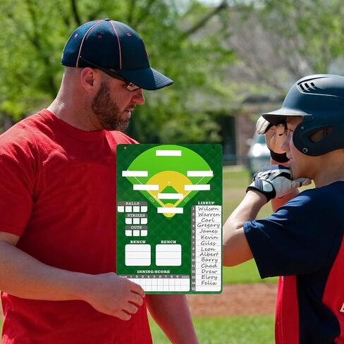 Magnetic Dugout Board Baseball Magnet Board with 60 Lineup Cards Magnetic Baseball Lineup Board Softball Lineup Board for Dugout Baseball Coaching Accessories with 2 Snap Hooks for Dugout Display in Saudi Arabia