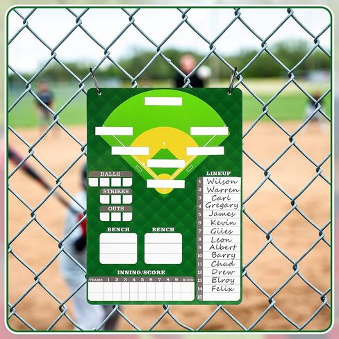Magnetic Dugout Board Baseball Magnet Board with 60 Lineup Cards Magnetic Baseball Lineup Board Softball Lineup Board for Dugout Baseball Coaching Accessories with 2 Snap Hooks for Dugout Display in Saudi Arabia