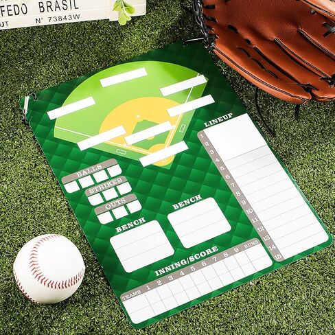 Magnetic Dugout Board Baseball Magnet Board with 60 Lineup Cards Magnetic Baseball Lineup Board Softball Lineup Board for Dugout Baseball Coaching Accessories with 2 Snap Hooks for Dugout Display in Saudi Arabia
