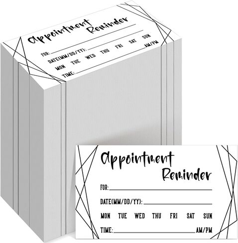 400 Pcs Appointment Cards Kraft Appointment Reminder Cards Bulk Client Appointment Cards for Business Dentist Therapist Doctor Hair Salon Nail Spa Grooming Restaurants Recall Service (Leaves Style) in Saudi Arabia