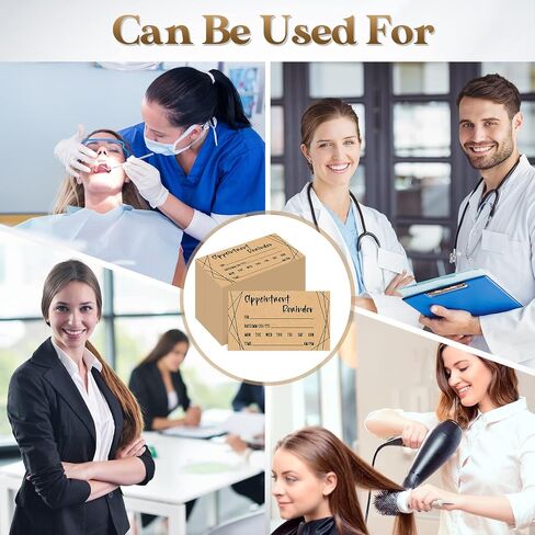 400 Pcs Appointment Cards Kraft Appointment Reminder Cards Bulk Client Appointment Cards for Business Dentist Therapist Doctor Hair Salon Nail Spa Grooming Restaurants Recall Service (Leaves Style) in Saudi Arabia