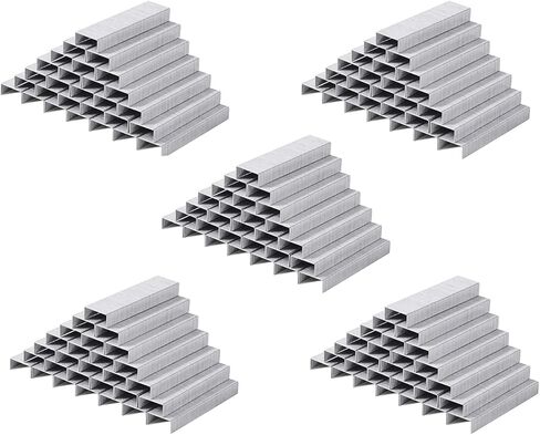 SEAKOS 5 Pack of 5000 Count Standard Staples, 26/6, ¼" Leg Length, Chisel Point Tips, Jam Free Staples, Fits All Standard Desktop Office Staplers, Best Office Products.Silver. in Saudi Arabia
