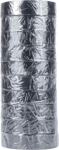 Cambridge Vinyl Electrical Tape, 3/4-In x 60-Ft x 7 Mil, Black, 10-Rolls, Indoor/Outdoor Use, Flame Retardant, Water Resistant, UL/CSA Listed, Industrial and Contractor Grade in Saudi Arabia