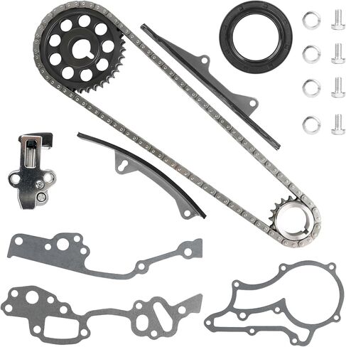 مجموعة سلسلة توقيت المحرك PUENGSI، مجموعة سلسلة التوقيت متوافقة مع 1974-1982 Toyota Carina Celica Corona Mark Hilux SOHC 8V 2.0L/2.2L استبدال # 1350638010 in Kuwait