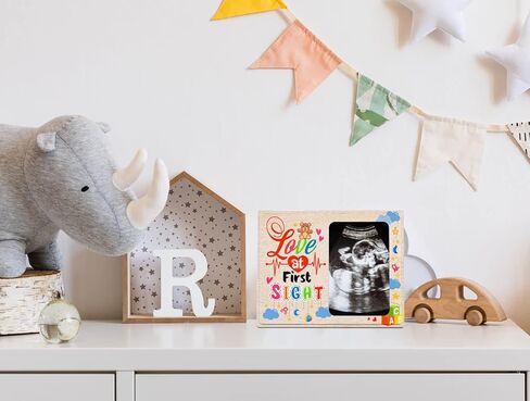 إطار صورة WaaHome Baby Sonogram، إطار صورة بالموجات فوق الصوتية لعيد الأم الأول للأم لأول مرة، هدايا استحمام الطفل، هدايا تكشف عن الجنس، هدايا للأم المتوقعة الجديدة in Kuwait