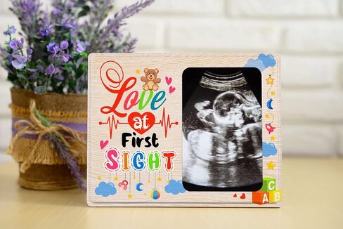 إطار صورة WaaHome Baby Sonogram، إطار صورة بالموجات فوق الصوتية لعيد الأم الأول للأم لأول مرة، هدايا استحمام الطفل، هدايا تكشف عن الجنس، هدايا للأم المتوقعة الجديدة in Kuwait