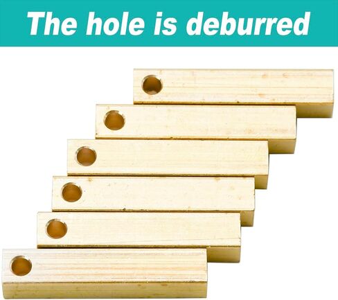 ABBECIAO 20 قطعة 1 1/4 "x 1/4" النحاس الخام ثلاثية الأبعاد مستطيل ختم الفراغات شريط صلب لقلادة المفاتيح صنع المجوهرات in Kuwait