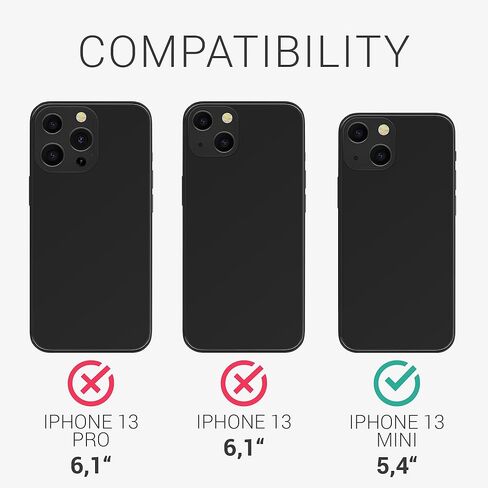 kwmobile Case Compatible with Apple iPhone 13 Mini - Crossbody Case Clear Transparent TPU Phone Cover with Metal Chain Strap - Gold/Transparent in Saudi Arabia