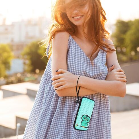 kwmobile Neoprene Sleeve for Smartphone Size XXL - 7" - Shock Absorbing Pouch Case - Protective Phone Bag - Summer Daisy Blue/White/Yellow in Saudi Arabia