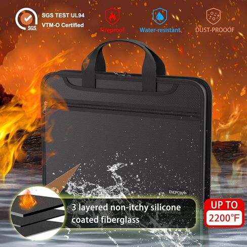 ENGPOW Accordion File Organizer,Legal Size Fireproof Expanding File Folder with Handle & Labels,13 Pockets Large Document Organizer Folder Portable Home Travel Safe Storage for Letter/Legal Files in Kuwait