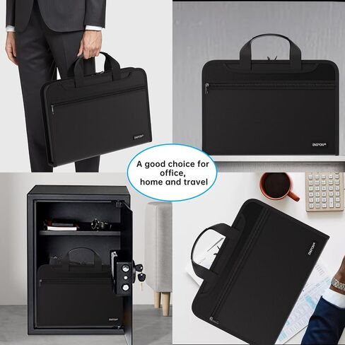ENGPOW Accordion File Organizer,Legal Size Fireproof Expanding File Folder with Handle & Labels,13 Pockets Large Document Organizer Folder Portable Home Travel Safe Storage for Letter/Legal Files in Kuwait
