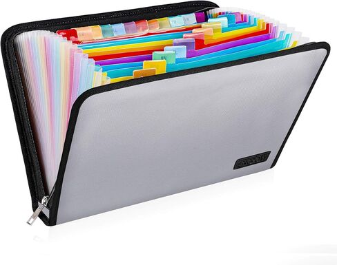ENGPOW Expanding File Folder, Fireproof File Organizer with 25 Colored Pockets,Labels,Zipper Closure,Fireproof and Water Resistant Safe Storage for Letter A4 Size Paper,Document,Paperwork in Saudi Arabia