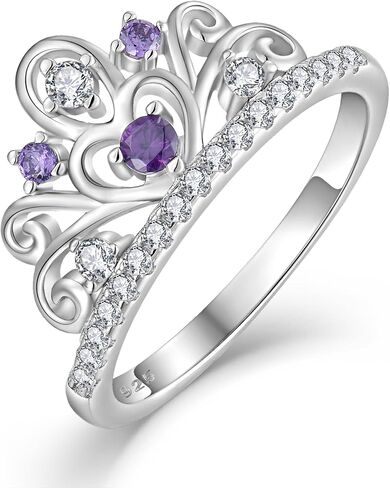 STARCHENIE Princess Crown Tiara Ring Wedding Engagement Band 925 Sterling Silver Anniversary Rings for Women in Saudi Arabia