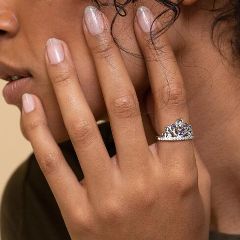 STARCHENIE Princess Crown Tiara Ring Wedding Engagement Band 925 Sterling Silver Anniversary Rings for Women in Saudi Arabia