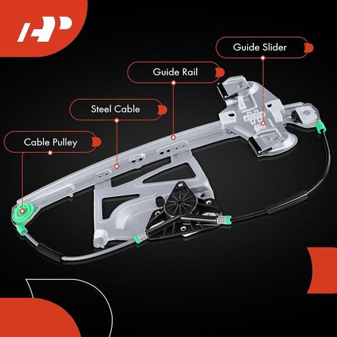 A-Premium Power Window Regulator Without Motor Replacement for Cadillac DeVille 2000-2005 Front Right Passenger Side in Saudi Arabia