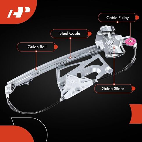 A-Premium Power Window Regulator Without Motor Replacement for Cadillac DeVille 2000-2005 Front Right Passenger Side in Saudi Arabia