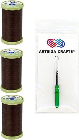 Coats & Clark Sewing Thread Dual Duty Plus Hand Quilting Cotton Thread 325 Yards (3-Pack) White Bundle with 1 Artsiga Crafts Seam Ripper S960-0100-3P in Saudi Arabia