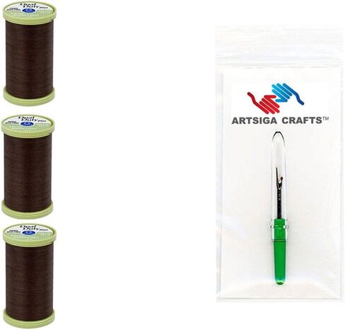 Coats & Clark Sewing Thread Dual Duty Plus Hand Quilting Cotton Thread 325 Yards (3-Pack) White Bundle with 1 Artsiga Crafts Seam Ripper S960-0100-3P in Saudi Arabia