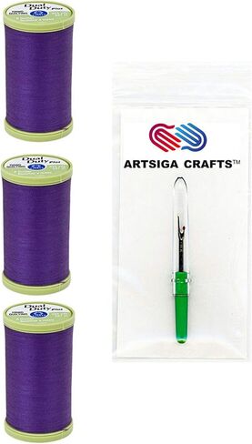 Coats & Clark Sewing Thread Dual Duty Plus Hand Quilting Cotton Thread 325 Yards (3-Pack) White Bundle with 1 Artsiga Crafts Seam Ripper S960-0100-3P in Saudi Arabia