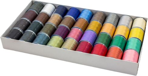 مجموعة Wonderfil DecoBob 36 Spool Solid Color Starter، 80 واط. خيط بوليستر قطني لخياطة اللحف، قطع الأساس، الخياطة، التزيين، قطع الورق الإنجليزي in Kuwait