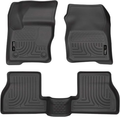 Husky Liners 98771 Black Weatherbeater Front & 2nd Seat Floor Liners Fits 2012-2016 Ford Focus in Saudi Arabia