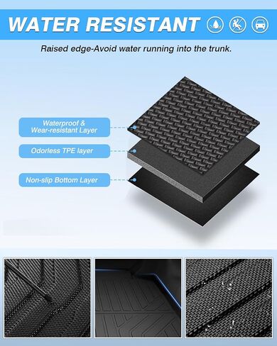 Powerty Cargo Mat Compatible for Chevrolet Traverse 2018-2023 Accessories All Weather Cargo Liner TPE Rear Trunk Mat in Saudi Arabia