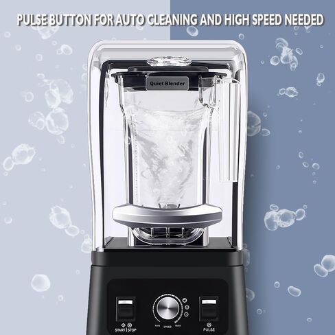 خلاط احترافي هادئ، خلاط تجاري للمخفوقات والعصائر مع غلاف صوت درع هادئ، خلاطات لتقليل الضوضاء للمطبخ مع وعاء سعة 56 أونصة in Kuwait