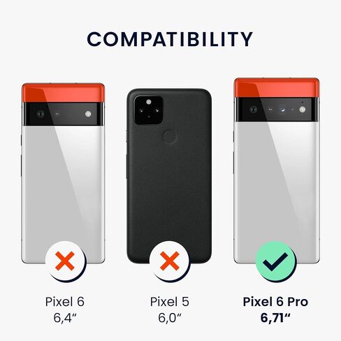 حافظة كروس kwmobile متوافقة مع حافظة Google Pixel 6 Pro - غطاء سيليكون TPU مع حزام - أزرق فاتح in Saudi Arabia