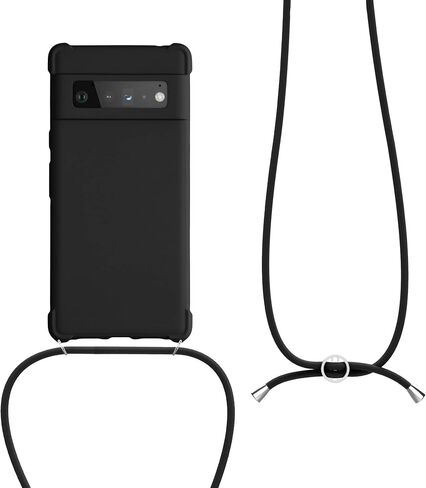 حافظة كروس kwmobile متوافقة مع حافظة Google Pixel 6 Pro - غطاء سيليكون TPU مع حزام - أزرق فاتح in Saudi Arabia
