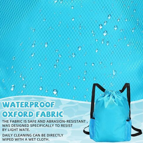 Cosblank 6 Pcs Bulk Swimming Backpacks for Kids Drawstring Swim Bags for Swimmers Gymnastics Bag Swim Gymsack Cinch Pouch with 2 Water Bottle Holder for Child Boy Girl Outdoor Sport Gym Beach Travel in Saudi Arabia