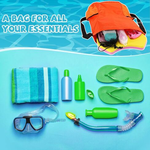 Cosblank 6 Pcs Bulk Swimming Backpacks for Kids Drawstring Swim Bags for Swimmers Gymnastics Bag Swim Gymsack Cinch Pouch with 2 Water Bottle Holder for Child Boy Girl Outdoor Sport Gym Beach Travel in Saudi Arabia