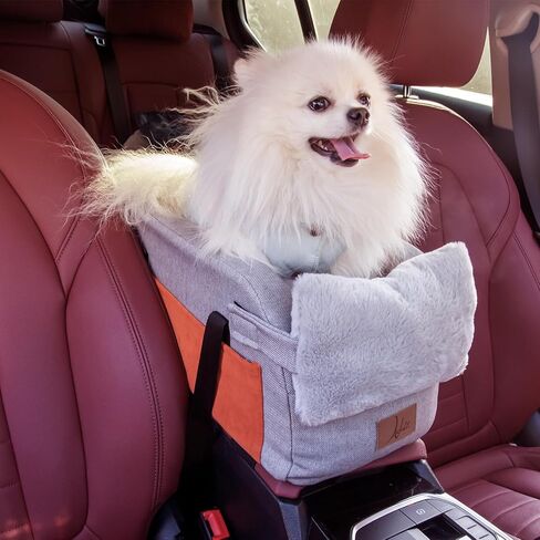 Dog Car Seat for Small Dog, Portable Console Booster Car Seats for Pets, Dog Booster Seat for Travel or Outgoing with a Plush Cushion in Saudi Arabia